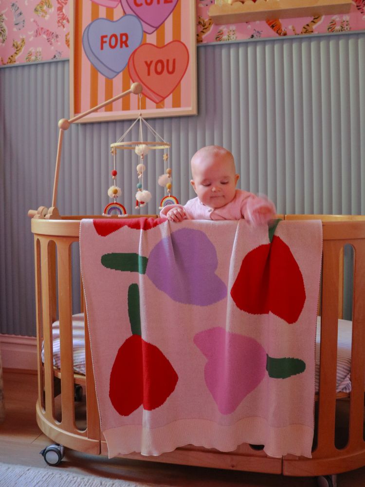 Forget Me Not Knitted Throw