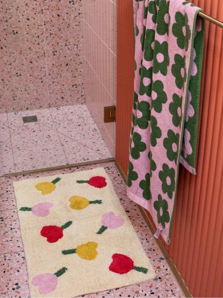 Forget Me Not Bath Mat - Vanilla