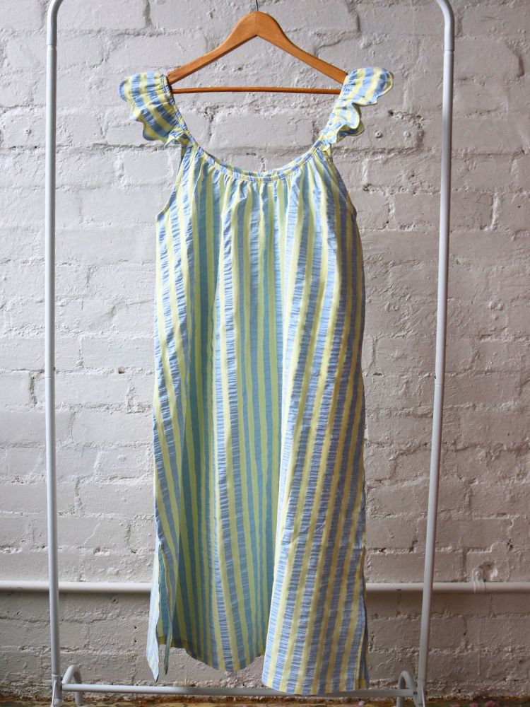 Butter Blue Seersucker Nightie