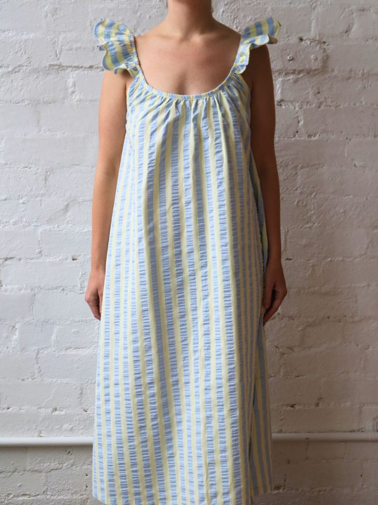 Butter Blue Seersucker Nightie