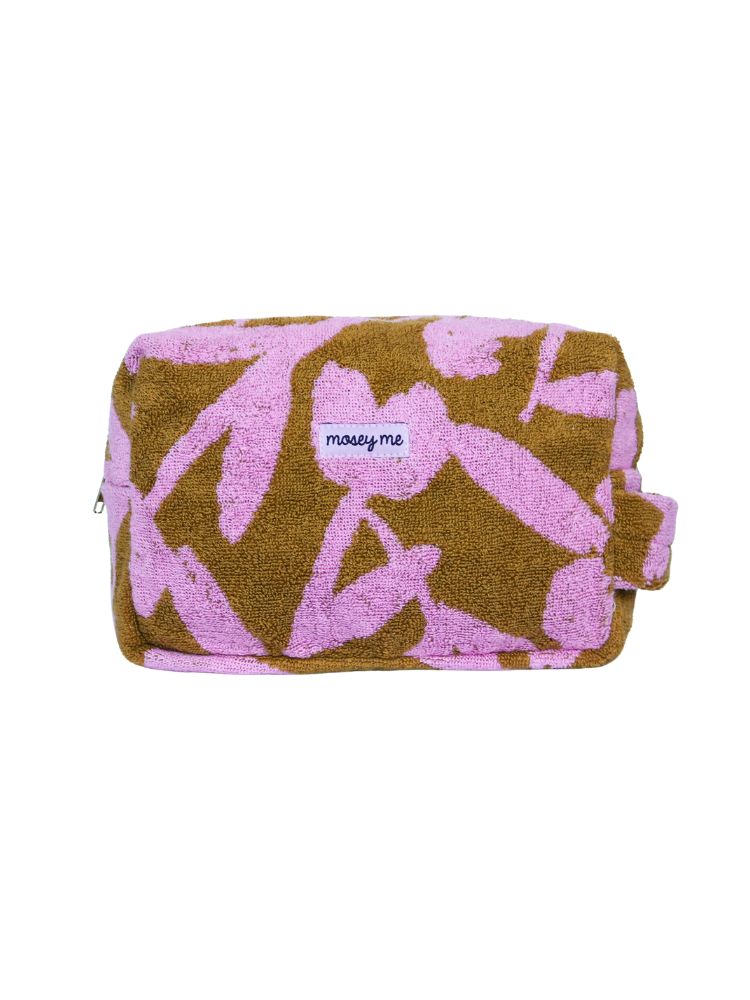 Abstract Terry Toiletry Bag