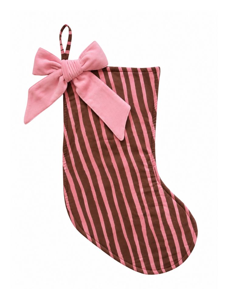 Sundae Strokes Bow Stocking