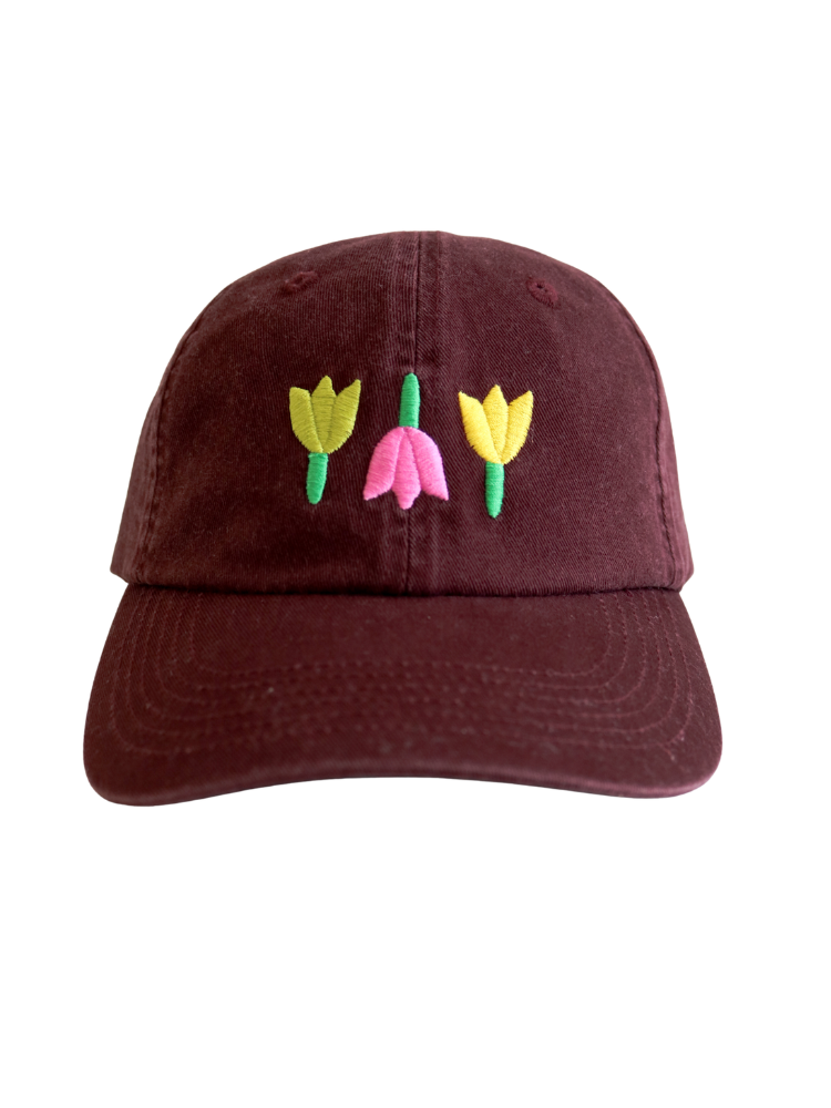 Forget Me Not Cap - Burgundy