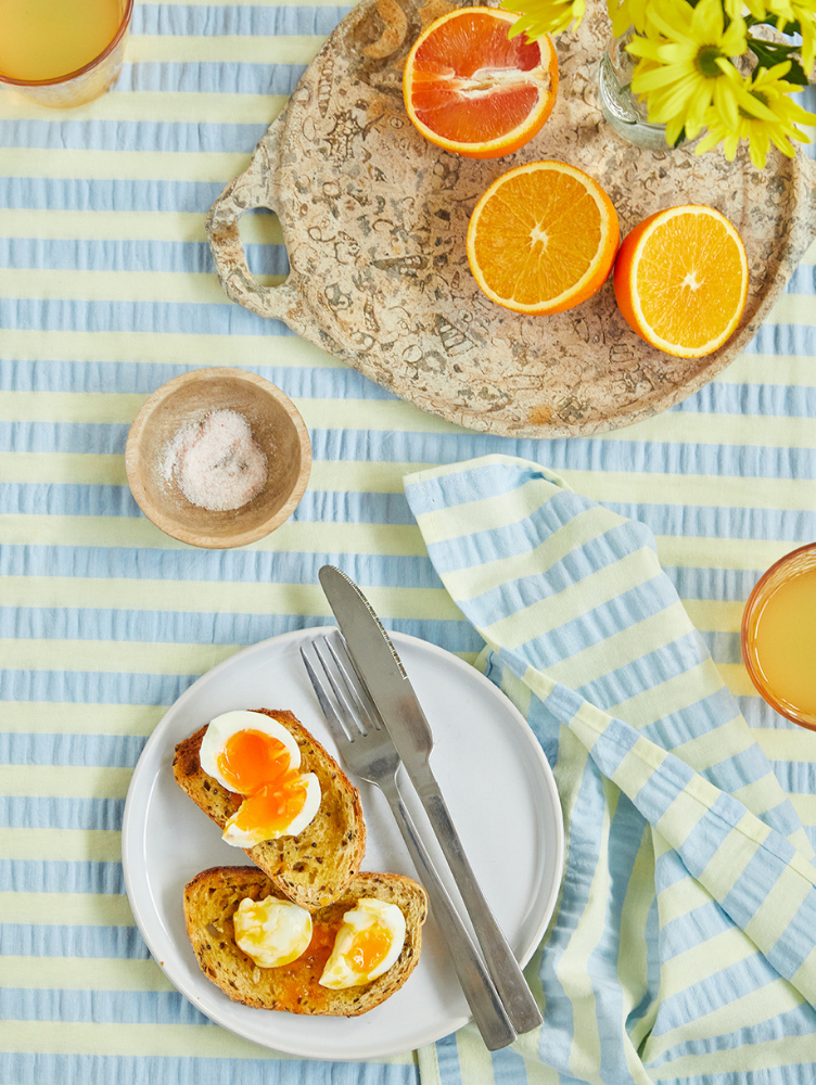 Butter Blue Seersucker Tablecloth