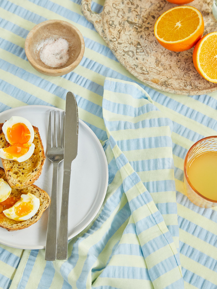 Butter Blue Seersucker Napkin Set