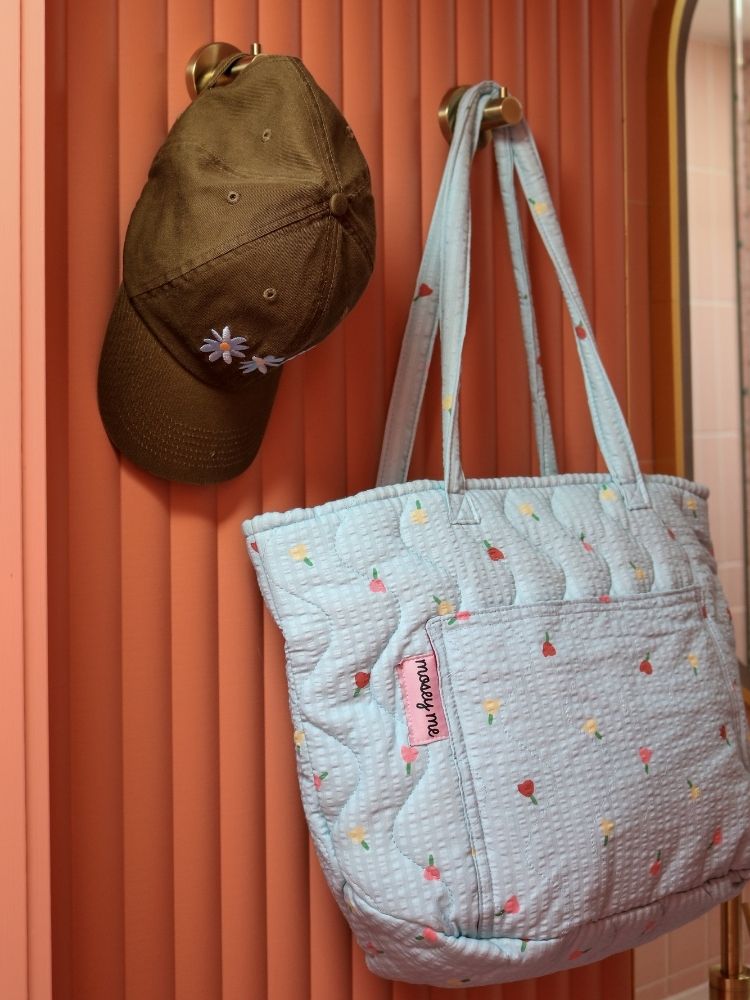 Forget Me Not Quilted Bag in Sky