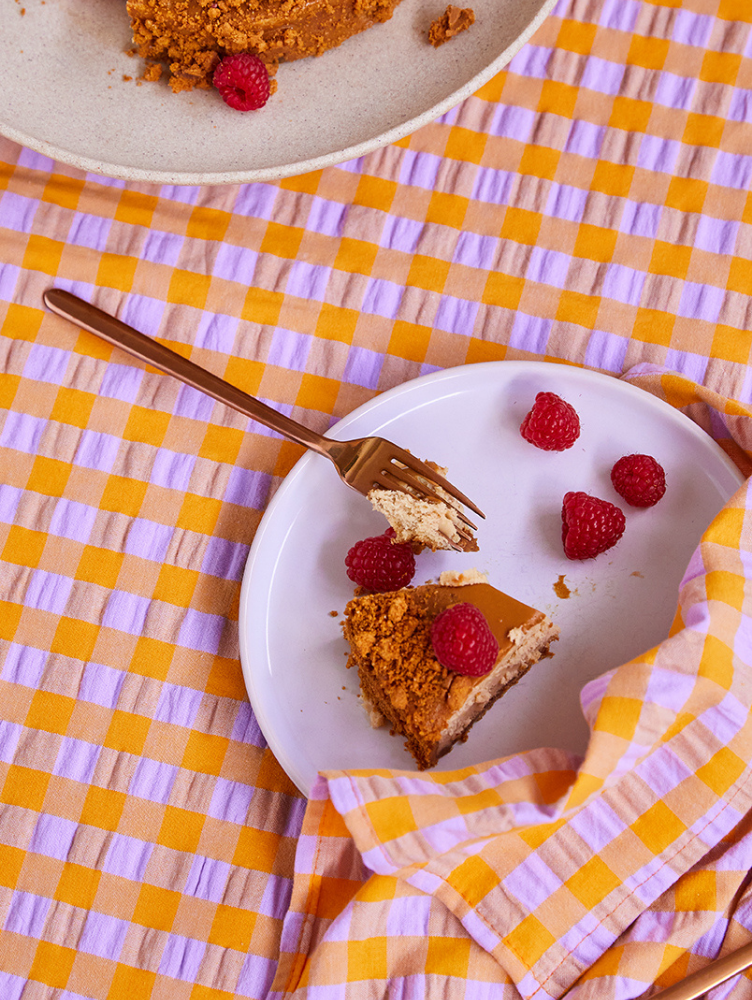 Kumquat Bloom Seersucker Tablecloth by Mosey Me