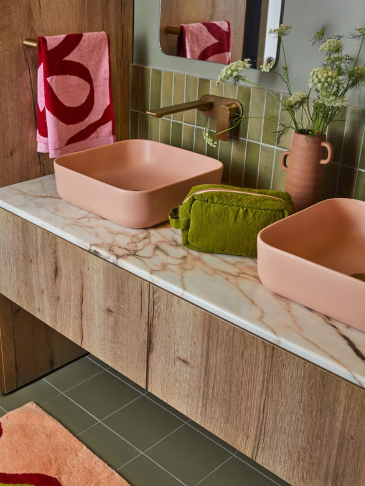 Corduroy Dopp Kit in Pistachio  by Mosey Me