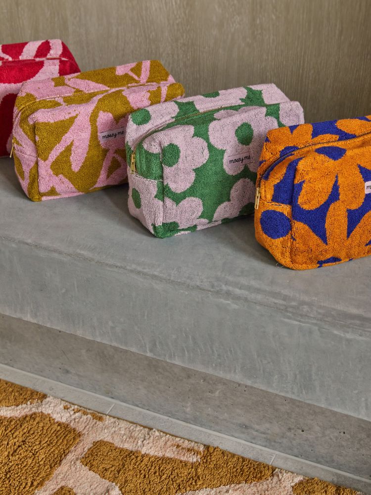 Abstract Terry Toiletry Bag