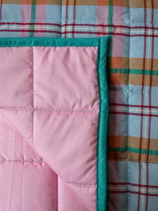 Confetti Plaid Quilted Throw