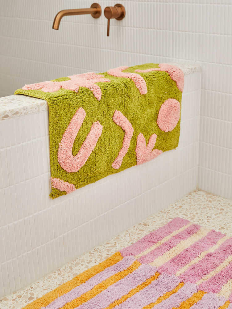 Floral Dreams Bath Mat by Mosey Me