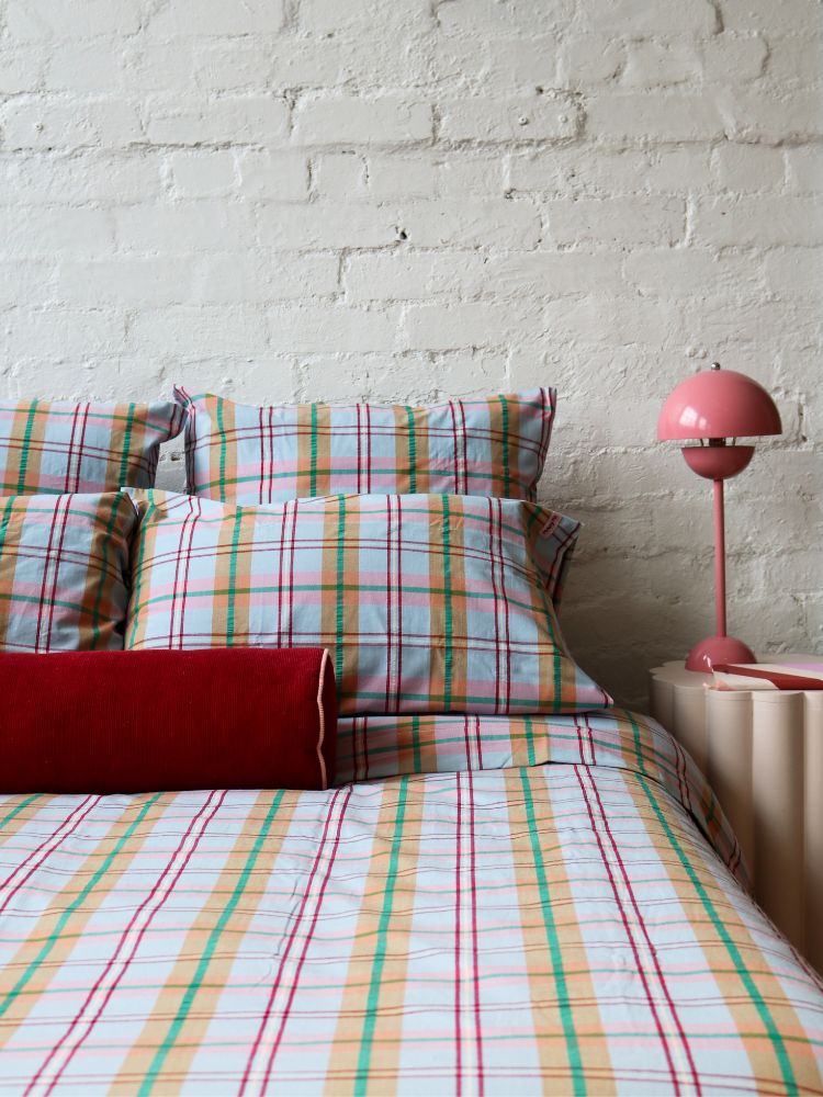 Confetti Plaid Euro Pillowcase Set