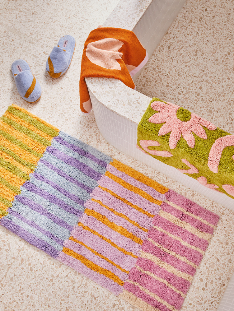 Strokes Bath Runner by Mosey Me