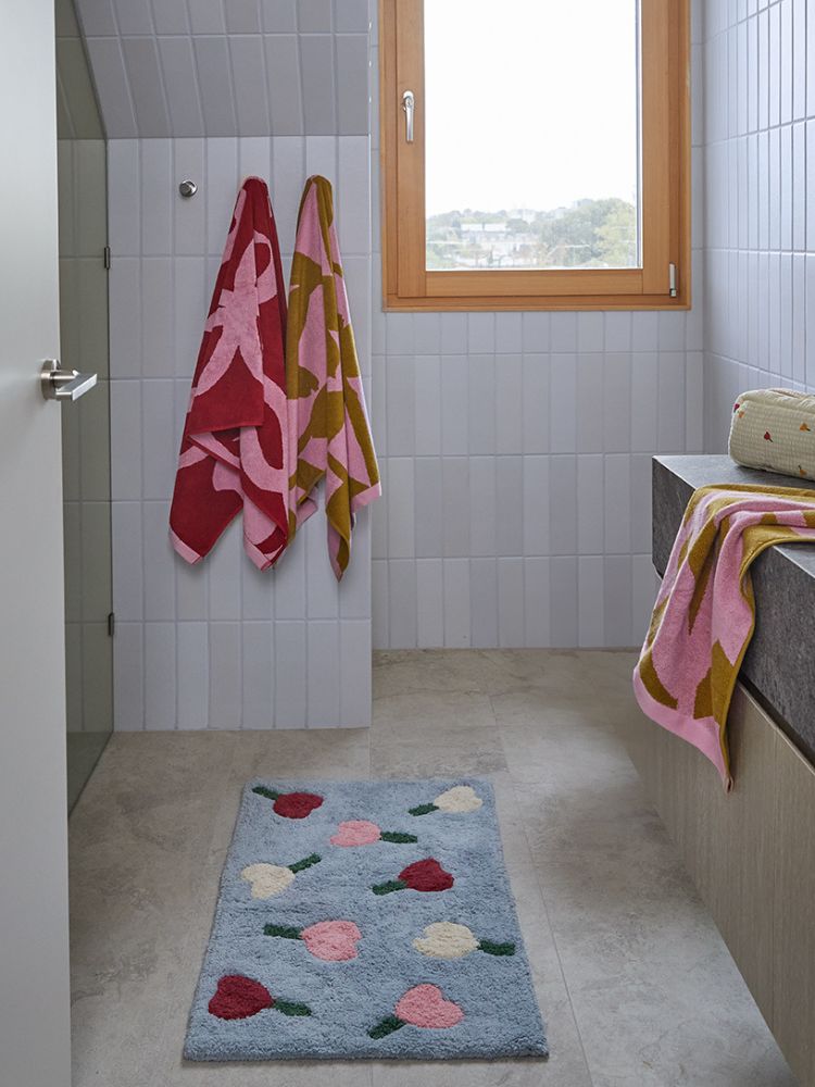 Forget Me Not Bath Mat - Sky