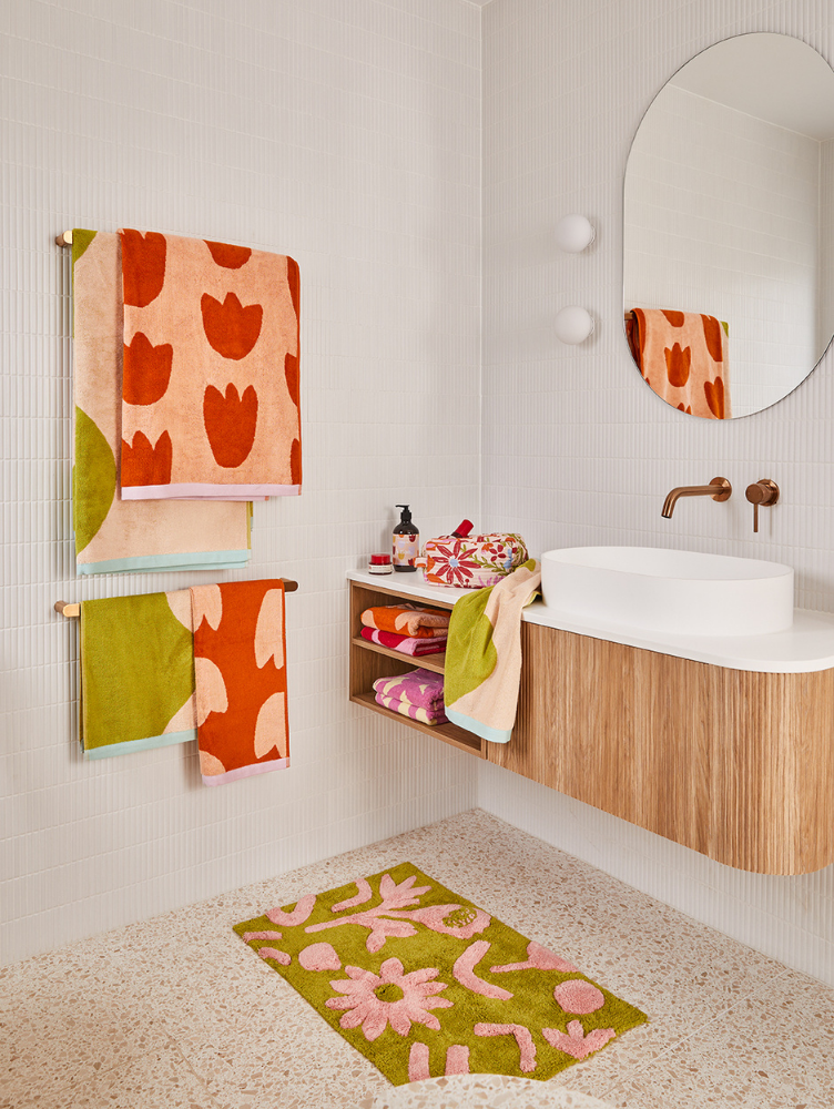 Floral Dreams Bath Mat by Mosey Me