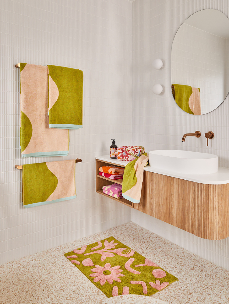 Floral Dreams Bath Mat by Mosey Me