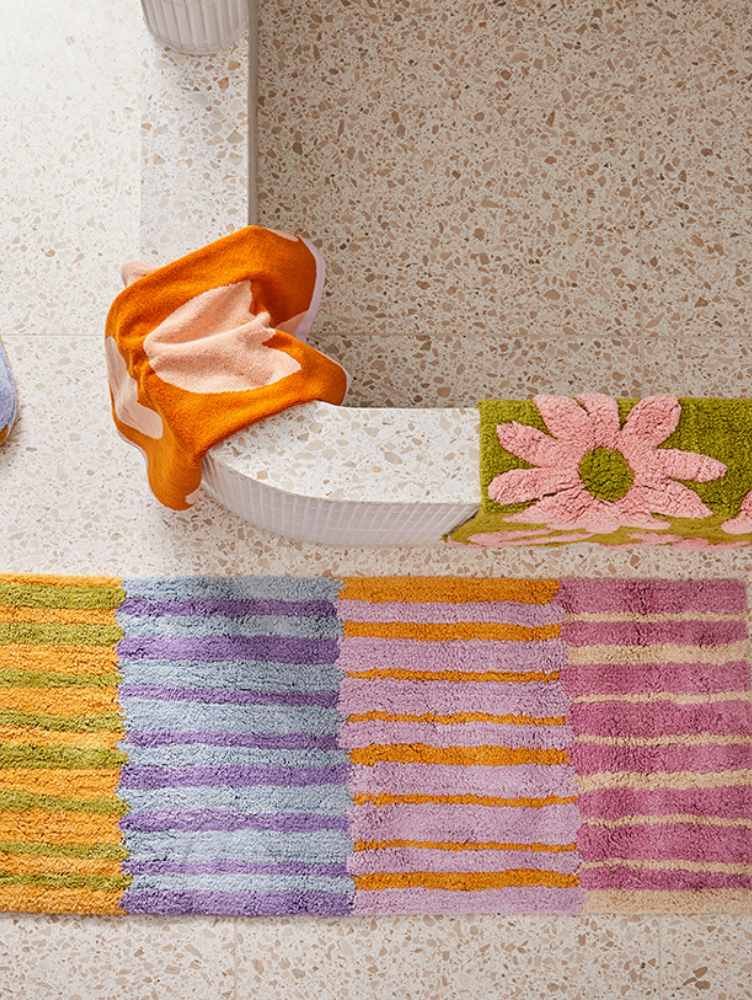 Strokes Bath Runner by Mosey Me