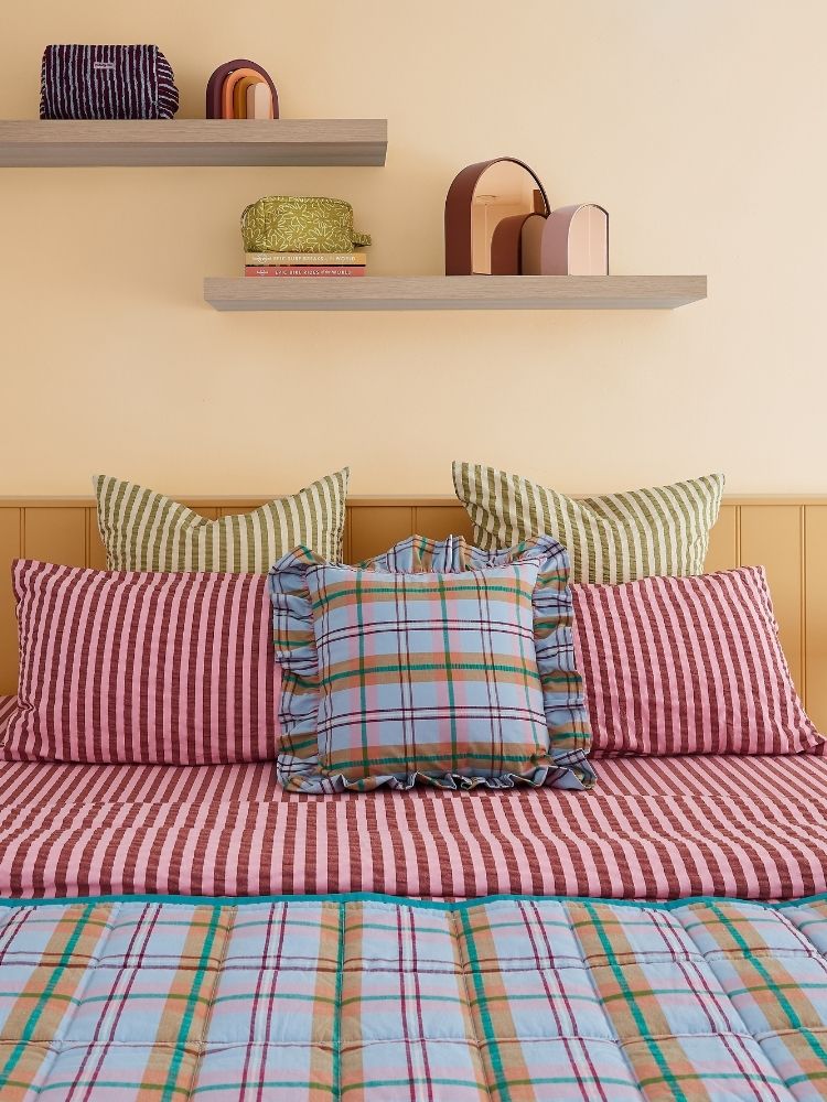 Confetti Plaid Quilted Throw