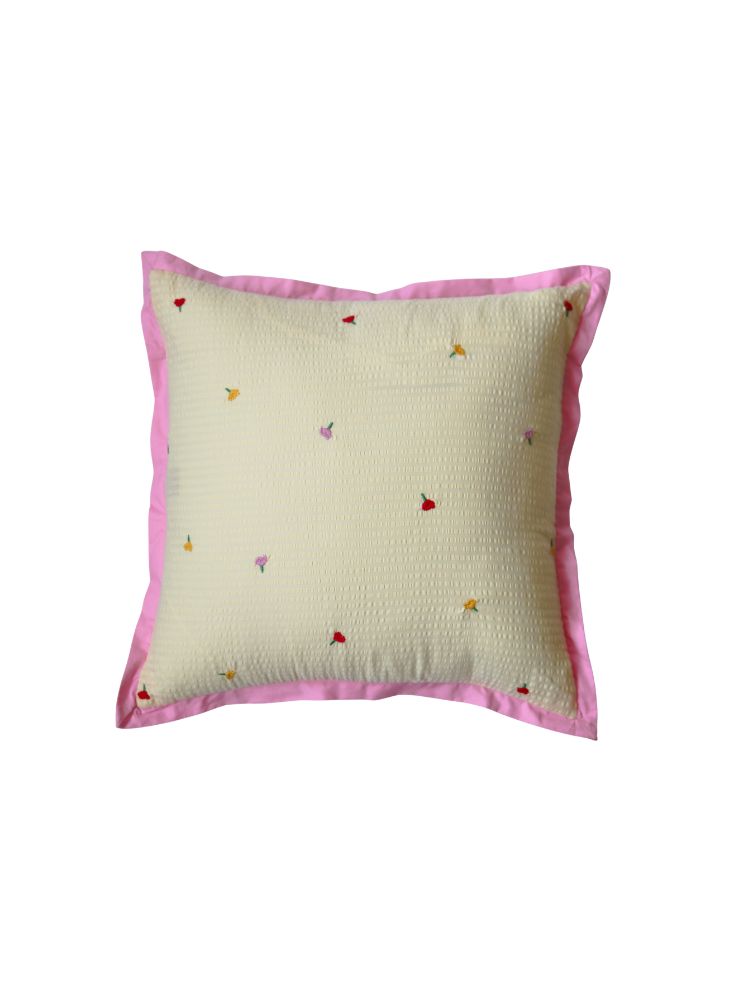 Forget Me Not Embroidered Cushion