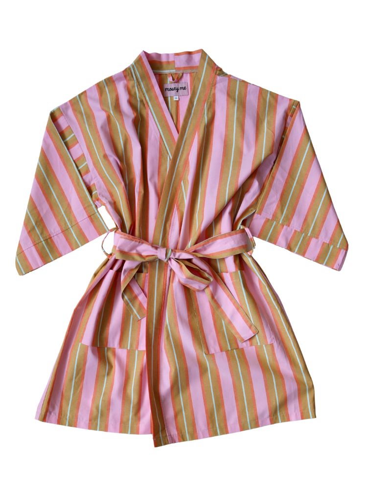 Sunrise Stripe Short Robe