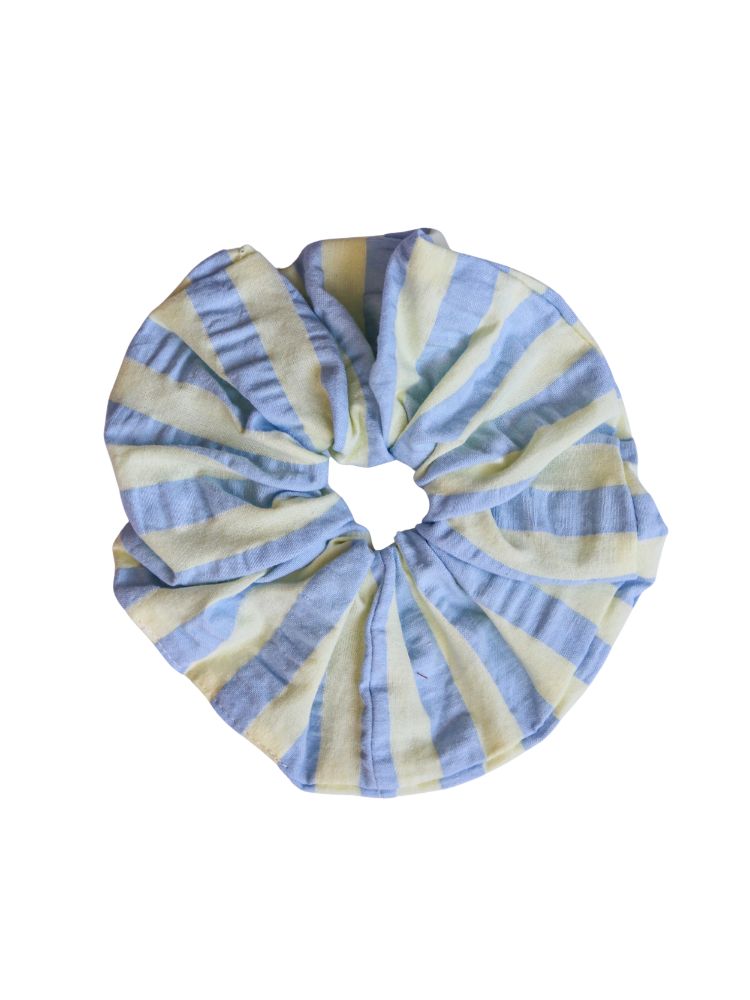 Butter Blue Seersucker Scrunchie