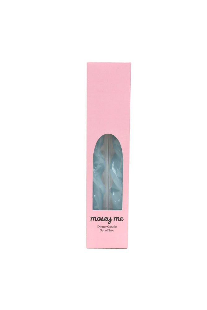 Twisted Dinner Candle Set of 2 - Sky by Mosey Me