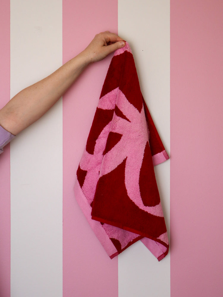 Ribbon Hand Towel by Mosey Me