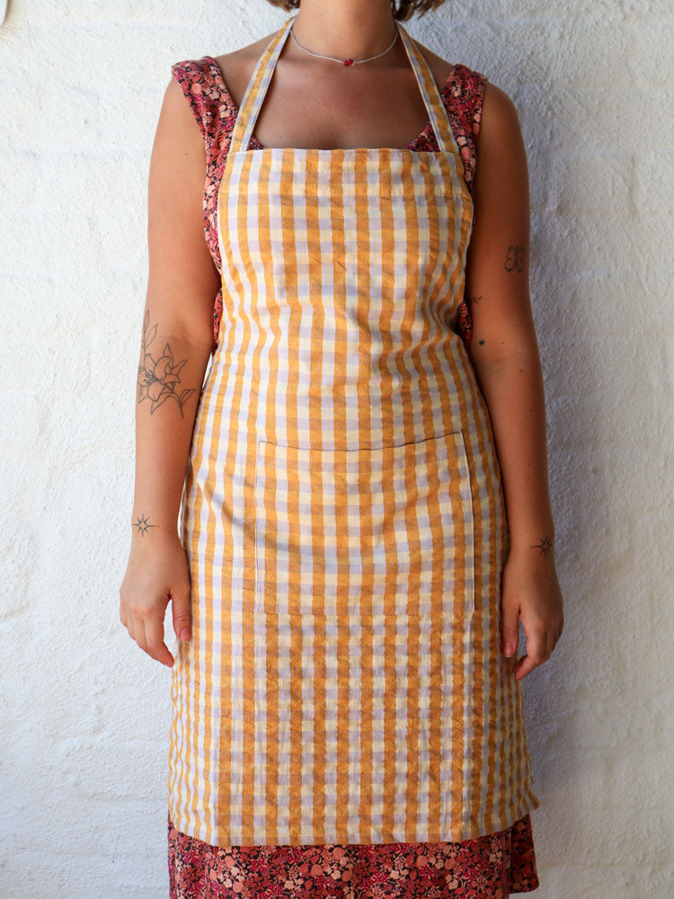 Mango Seersucker Apron by Mosey Me