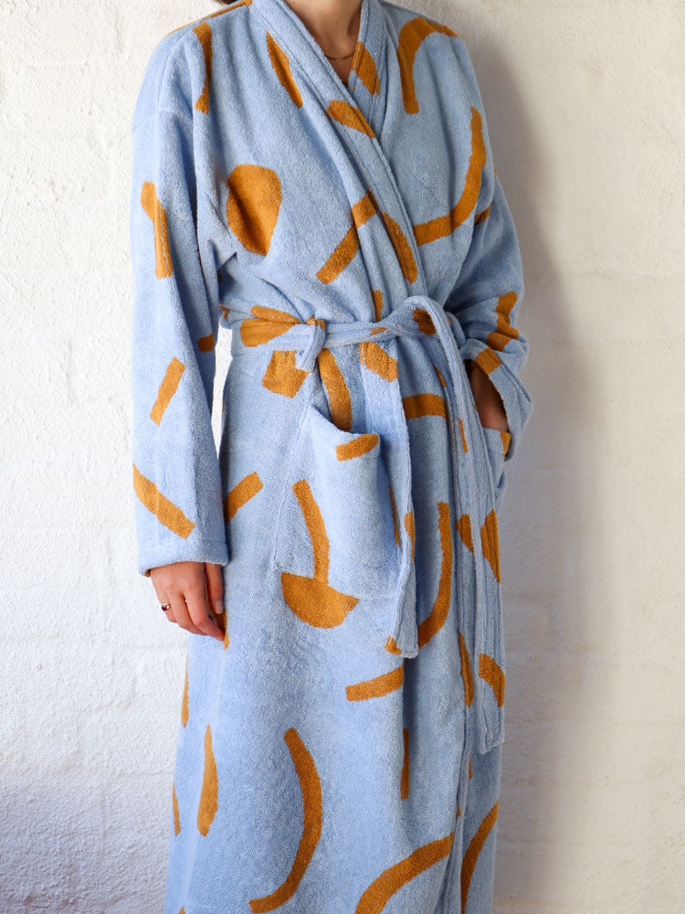 Shapes Terry Robe by Mosey Me