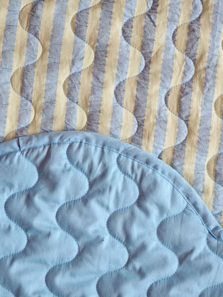 Butter Blue Seersucker Playmat