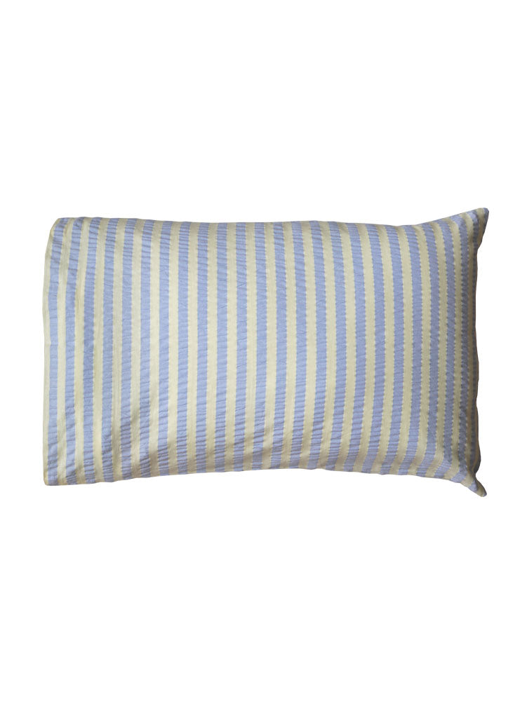 Mosey Me Butter Blue Seersucker Standard Pillowcase Set