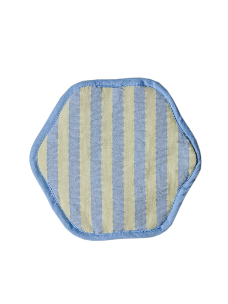 Butter Blue Seersucker Trivet