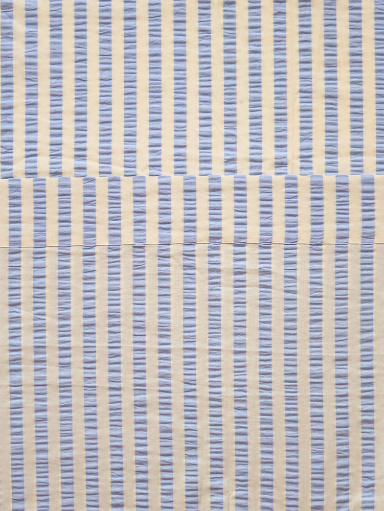 Butter Blue Seersucker Flat Sheet