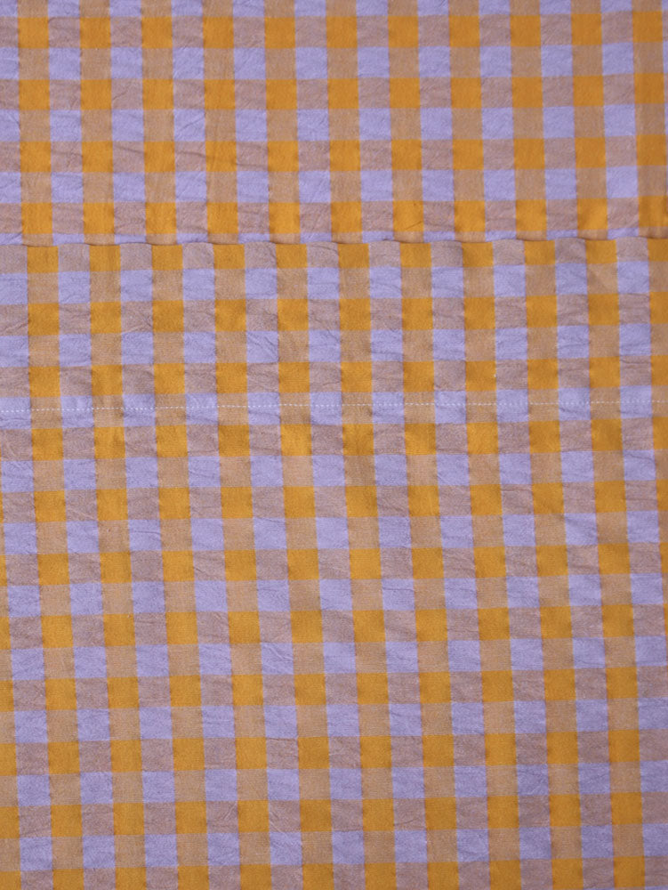 Kumquat Bloom Seersucker Flat Sheet by Mosey Me