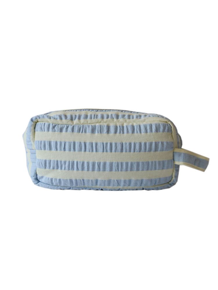 Butter Blue Seersucker Dopp Kit