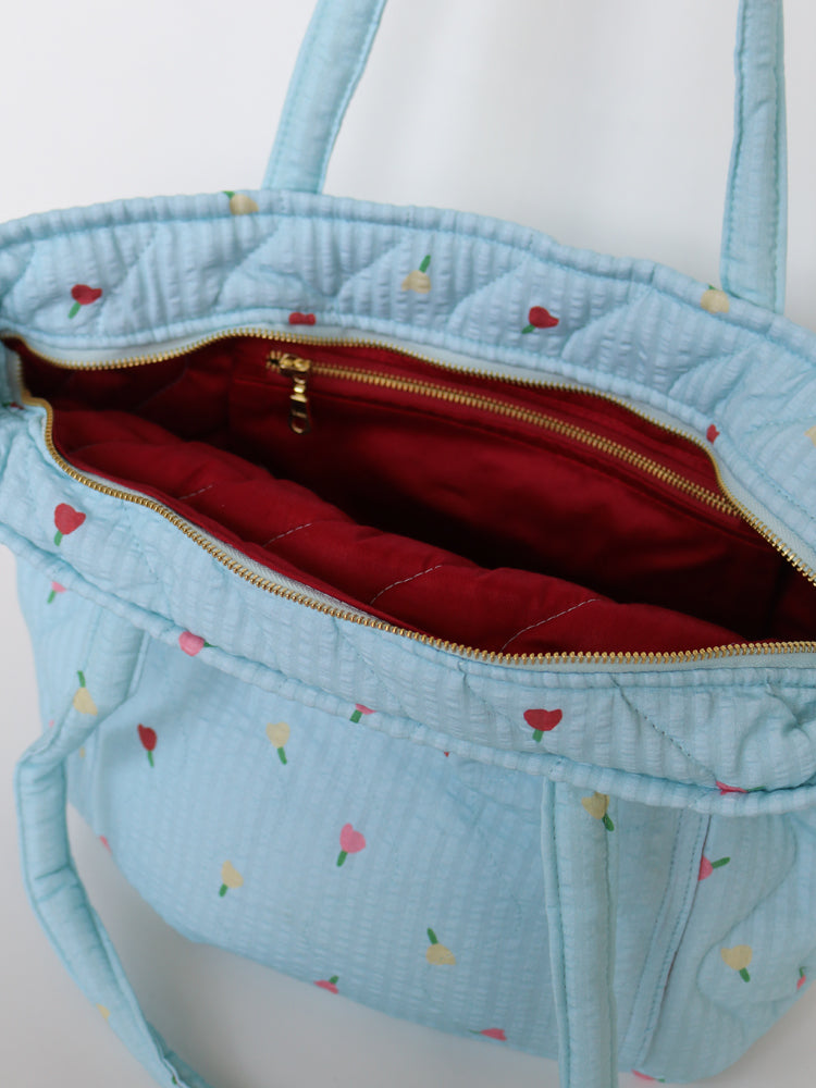 Forget Me Not Quilted Bag in Sky