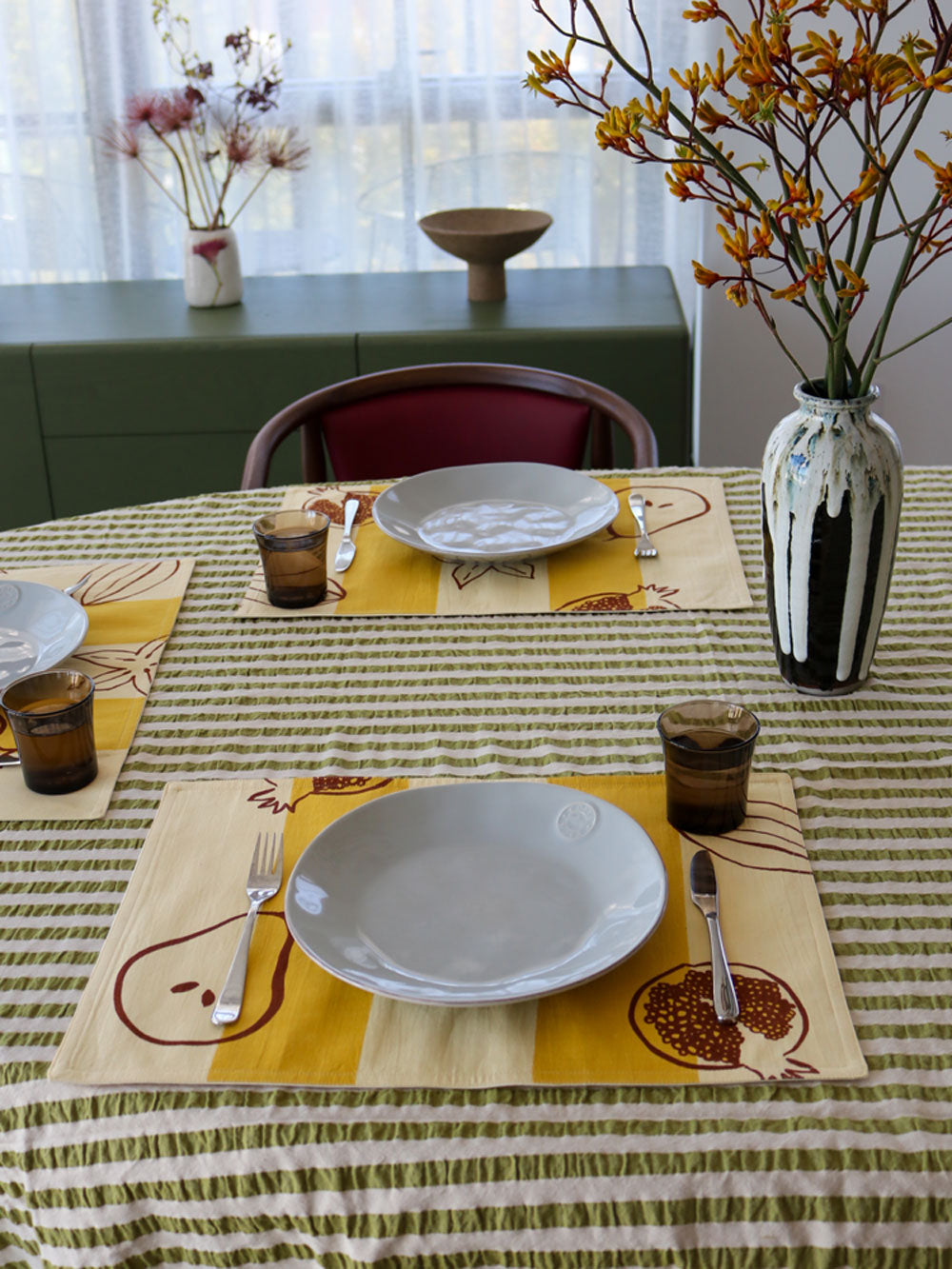Seersucker Stripe Tablecloth by Mosey Me