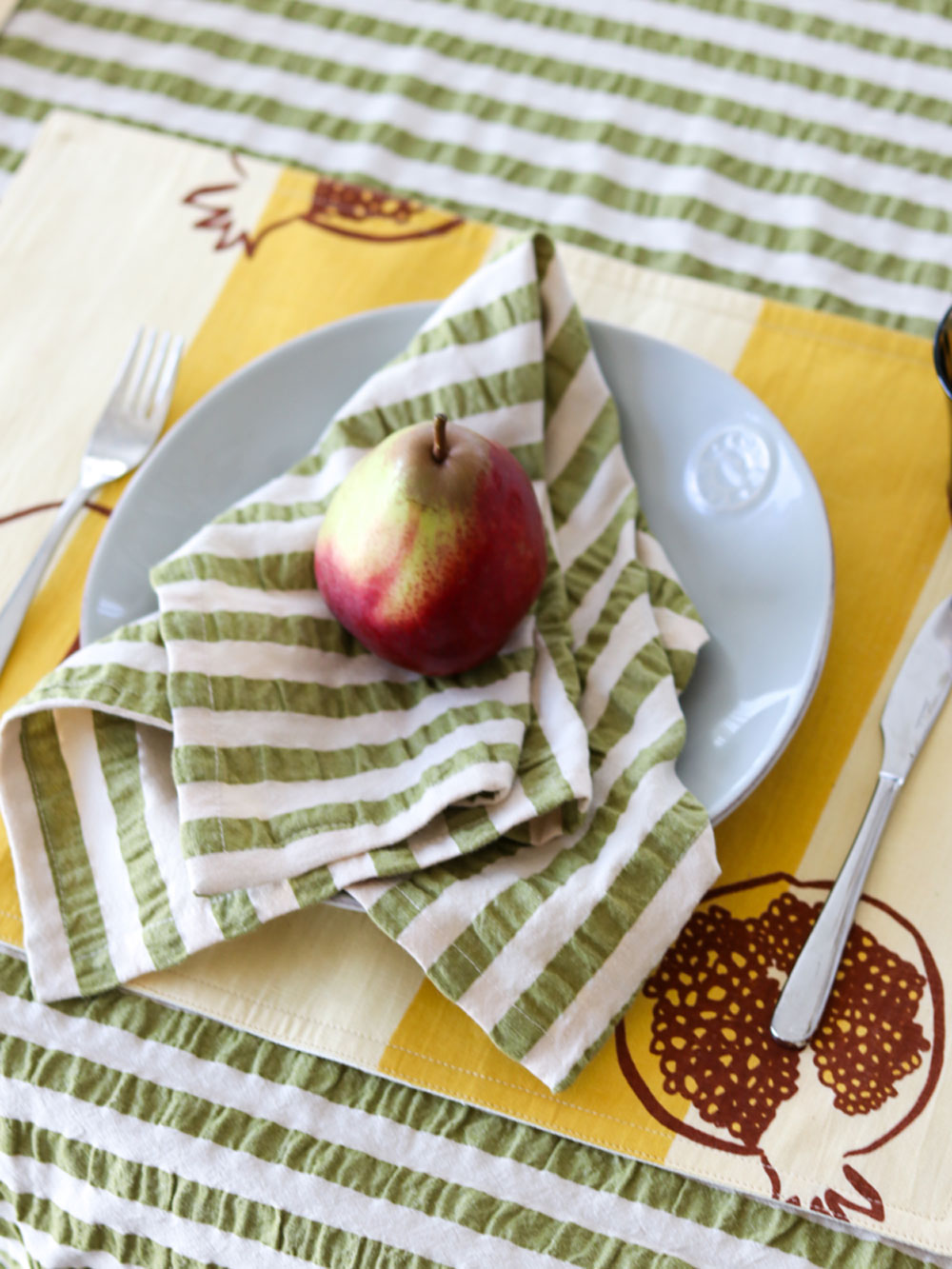 Winter Fruit Placemat Set  by Mosey Me