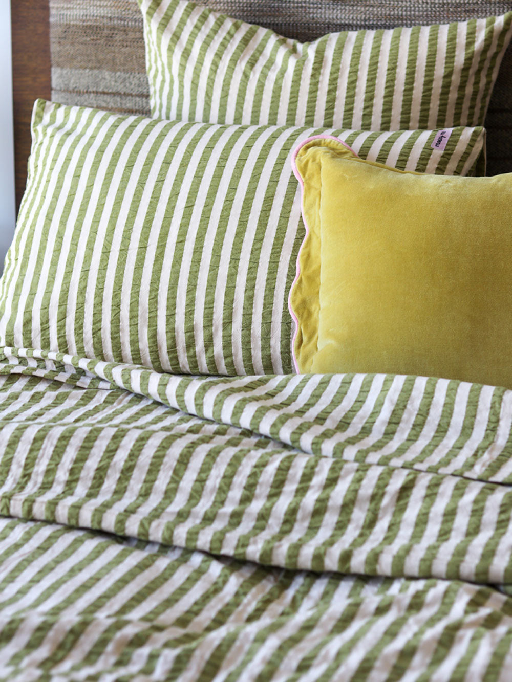 Seersucker Stripe Quilt Cover  by Mosey Me