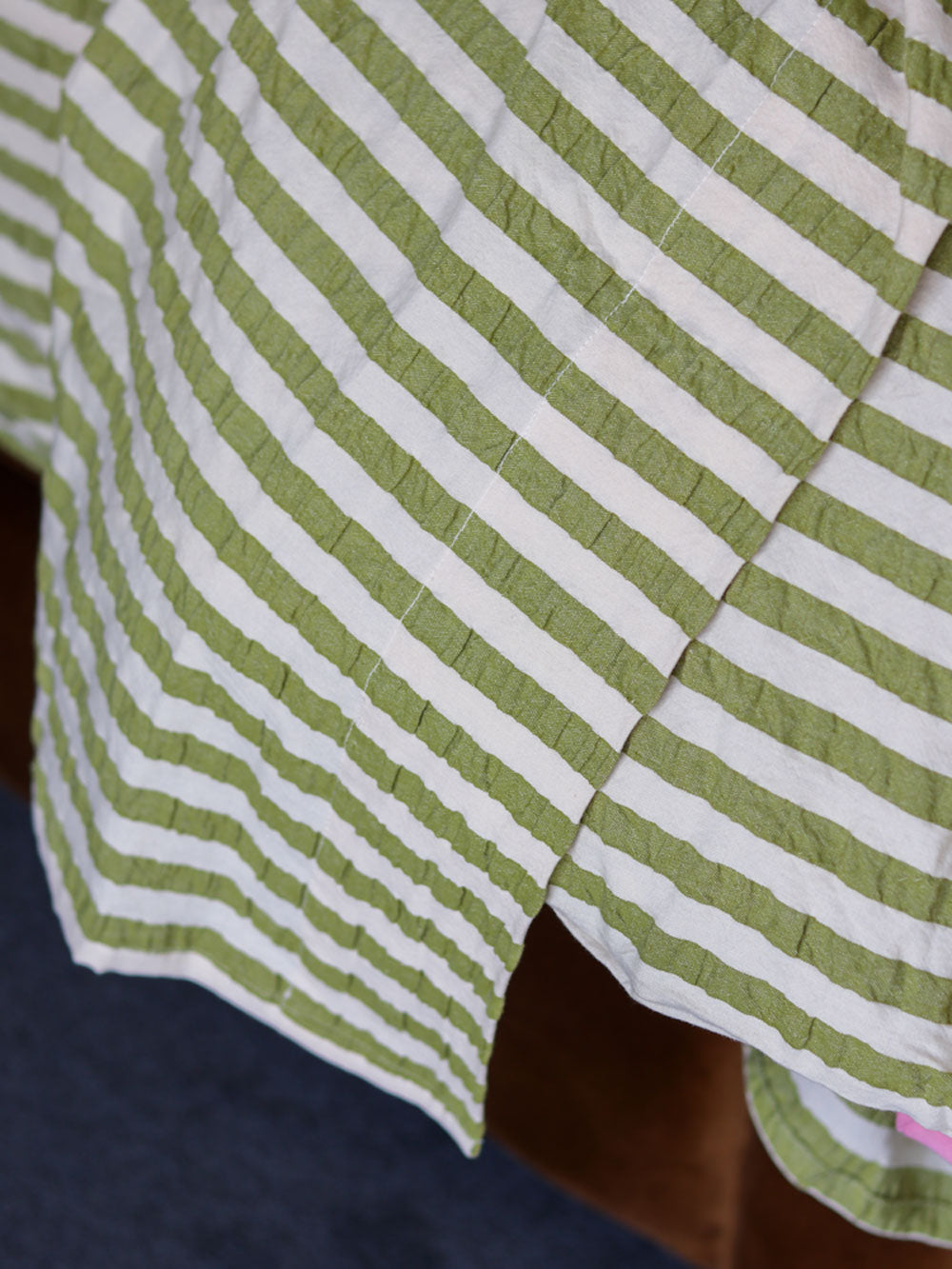 Seersucker Stripe Flat Sheet by Mosey Me