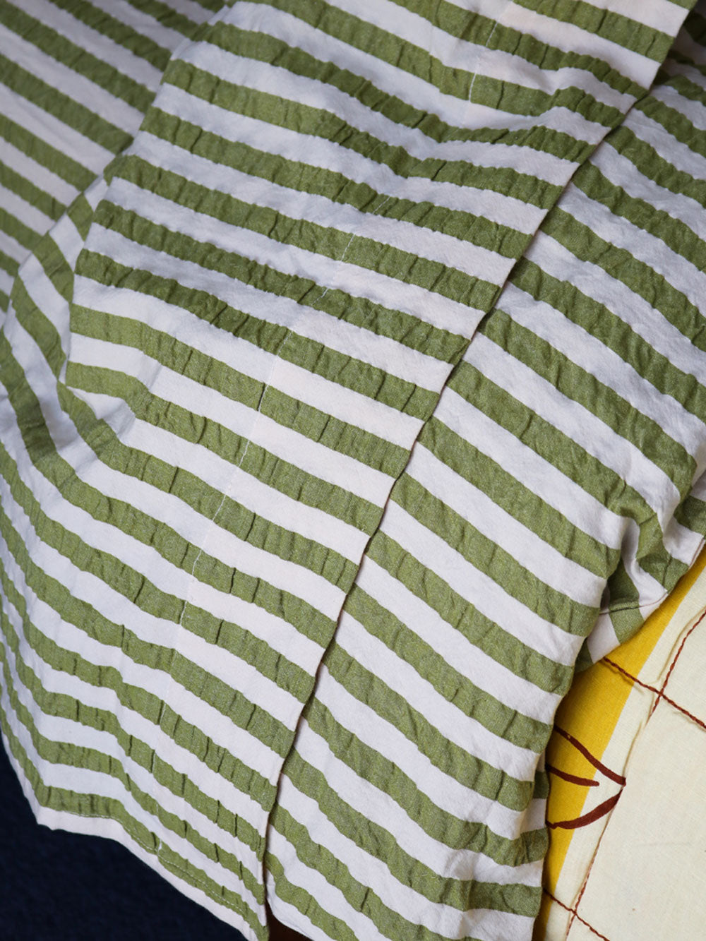 Seersucker Stripe Flat Sheet by Mosey Me