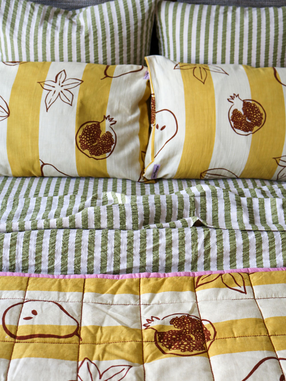 Seersucker Stripe Quilt Cover by Mosey Me