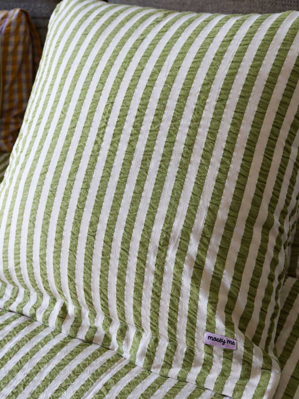 Seersucker Stripe Euro Pillowcase Set by Mosey Me