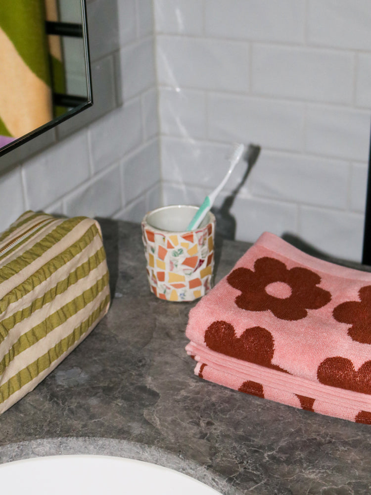 Seersucker Stripe Dopp Kit by Mosey Me