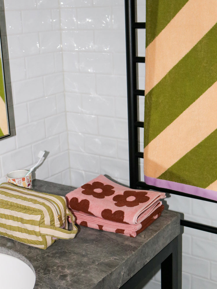 Seersucker Stripe Dopp Kit by Mosey Me