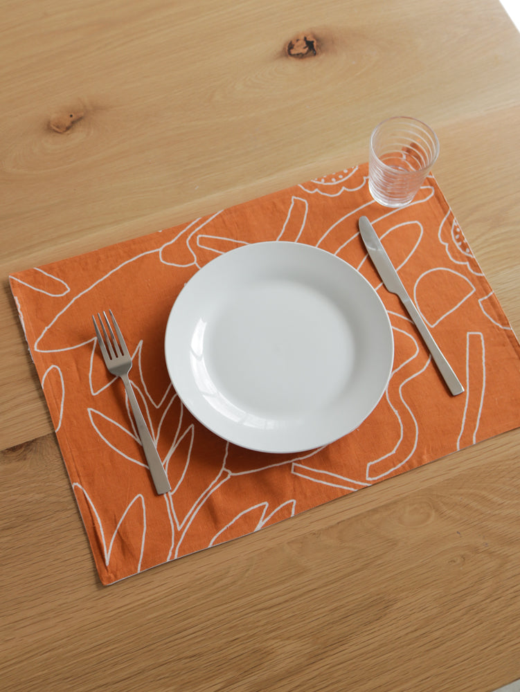 Outline Floral Placemat Set  by Mosey Me