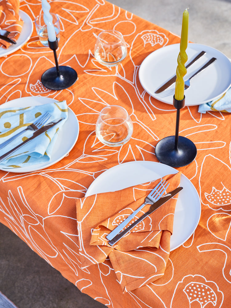Outline Floral Tablecloth by Mosey Me