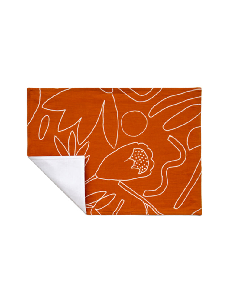Outline Floral Placemat Set  by Mosey Me