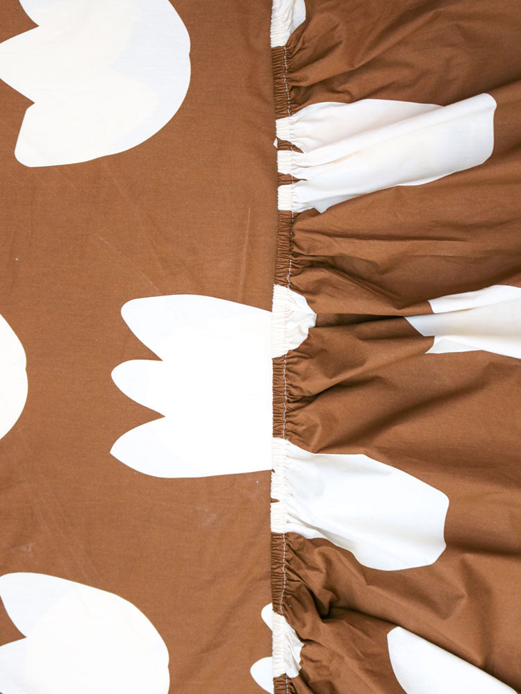 Tulip Fitted Sheet - Mocha