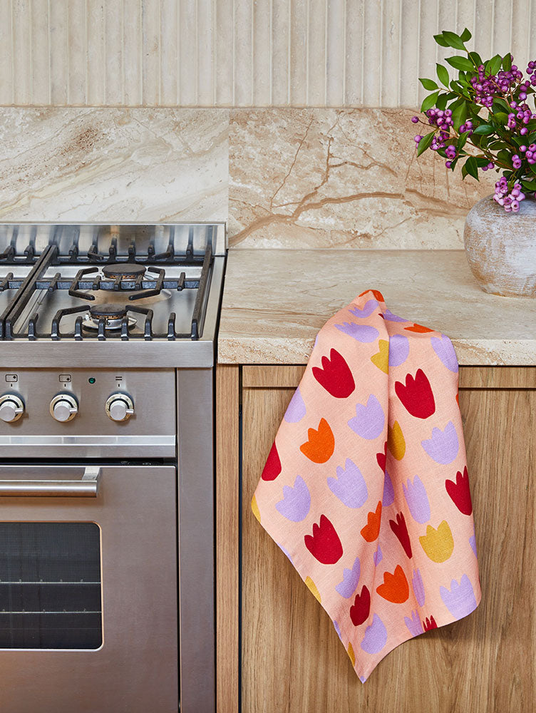 Tulip Fields Tea Towel